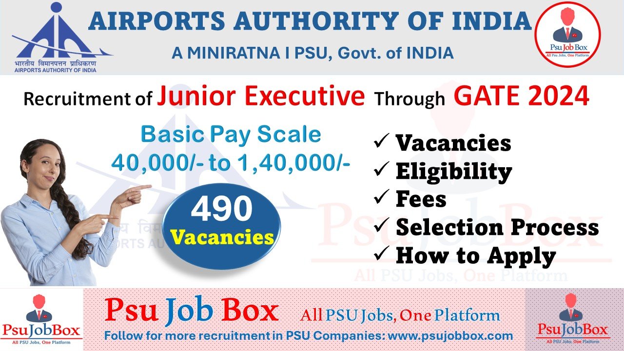 [OUT] AAI JE Recruitment Through GATE 2024 Apply Now